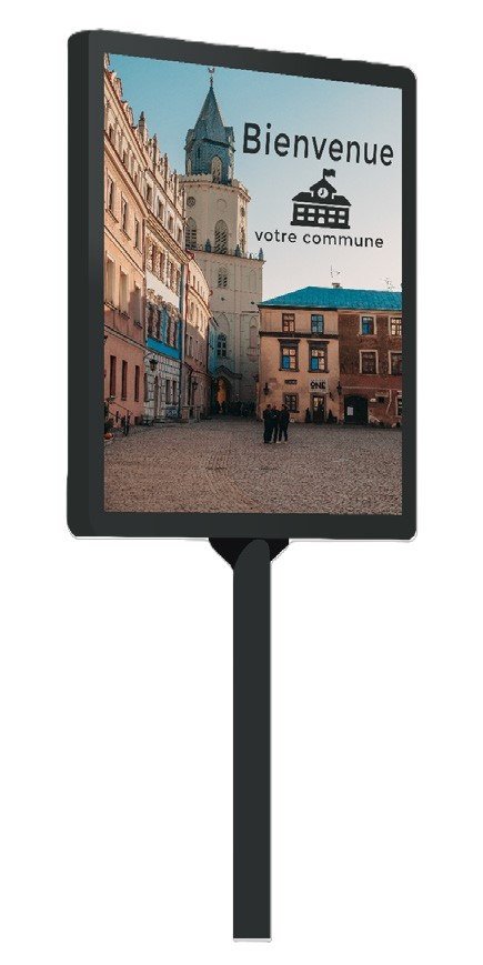 Panneau led sur mât extérieur